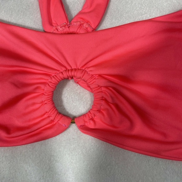NEW $95 L Space Julia‎ Ring-Detail Bikini Top in Neon Pink {Sz Large ] #4044 - Picture 6 of 13